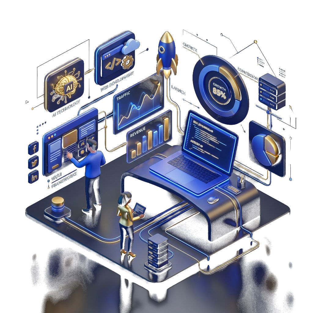 Premium 3D Digital Agency Vector